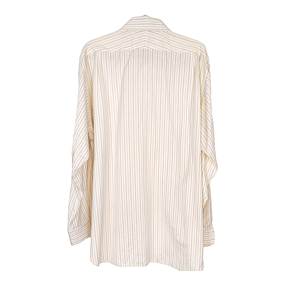 Burberry London Men's Yellow and White Striped Dress Shirt Neck size 17 - Picture 3 of 7